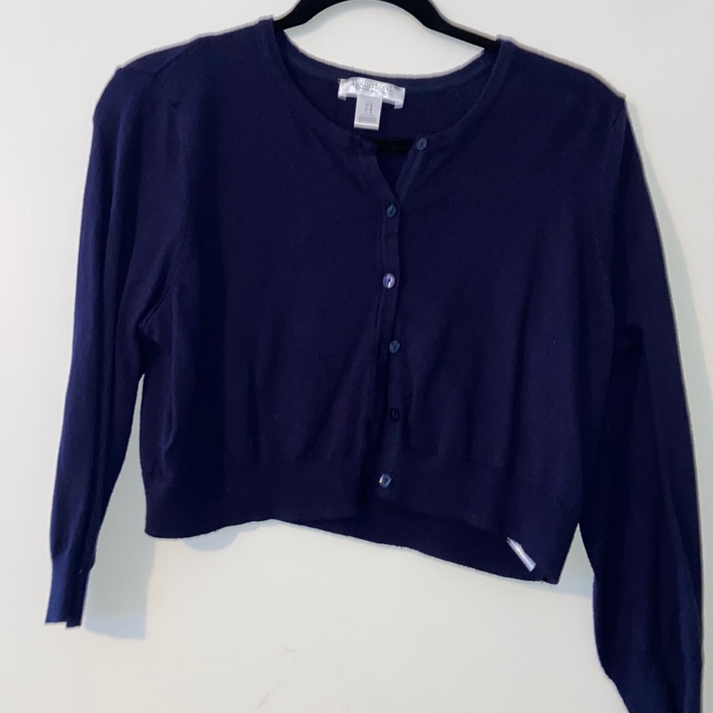 Crop Cardigan, Navy, Size L (Motherhood Maternity)